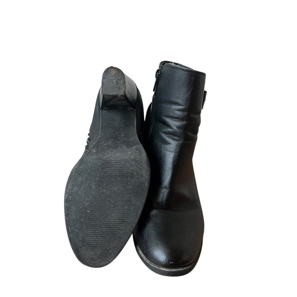 Apt. 9 Black Ankle Boots Size 8.5 – Heeled Booties w/ Buckle Detail Faux Leather - Picture 6 of 16